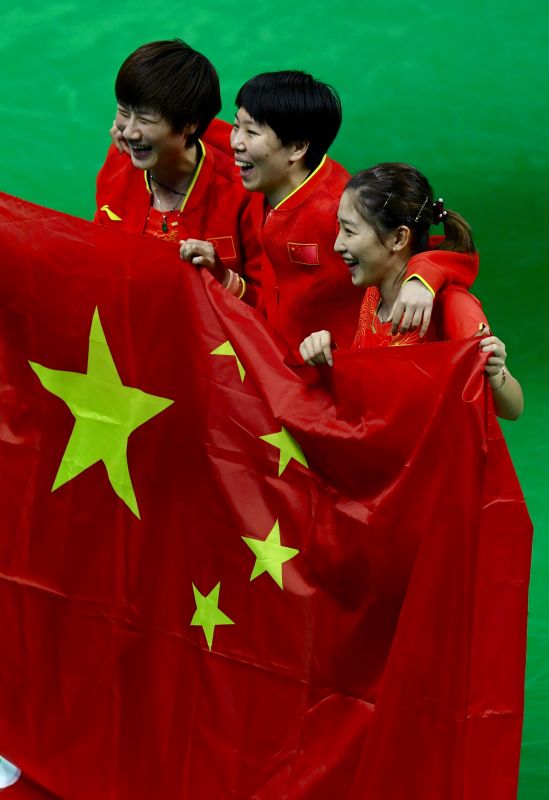 中國女乒戰(zhàn)勝德國隊 豪取團(tuán)體第三金