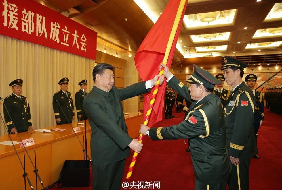 解放軍機構大調整 習近平向3支新部隊授旗