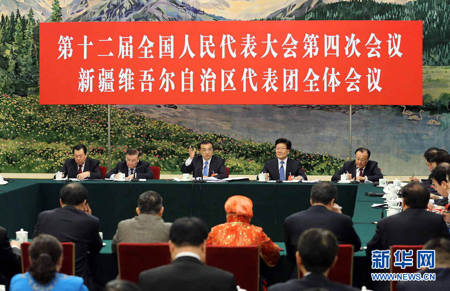 <FONT color=red>習近平李克強張德江王岐山張高麗分別參加全國人大會議一些代表團審議</FONT>