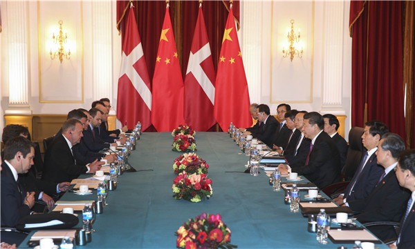 習近平會見丹麥首相拉斯穆森
