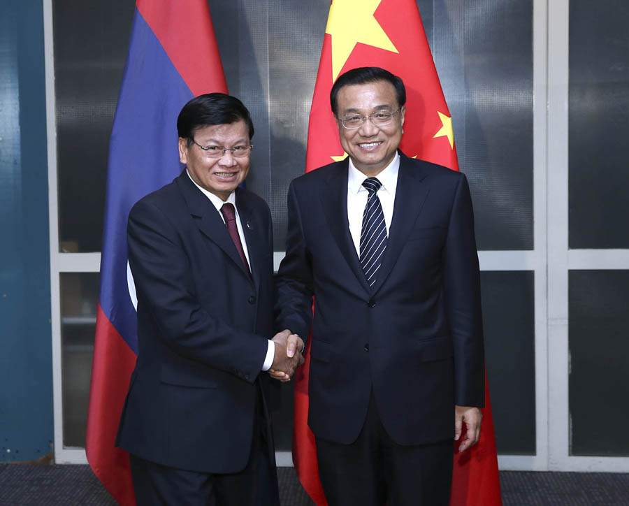 李克強(qiáng)會見老撾總理：共同推進(jìn)中國-東盟等框架內(nèi)務(wù)實(shí)合作