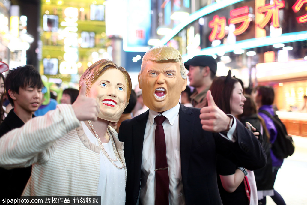當(dāng)美國大選遇上萬圣節(jié) 盤點節(jié)日期間的“特朗普希拉里”
