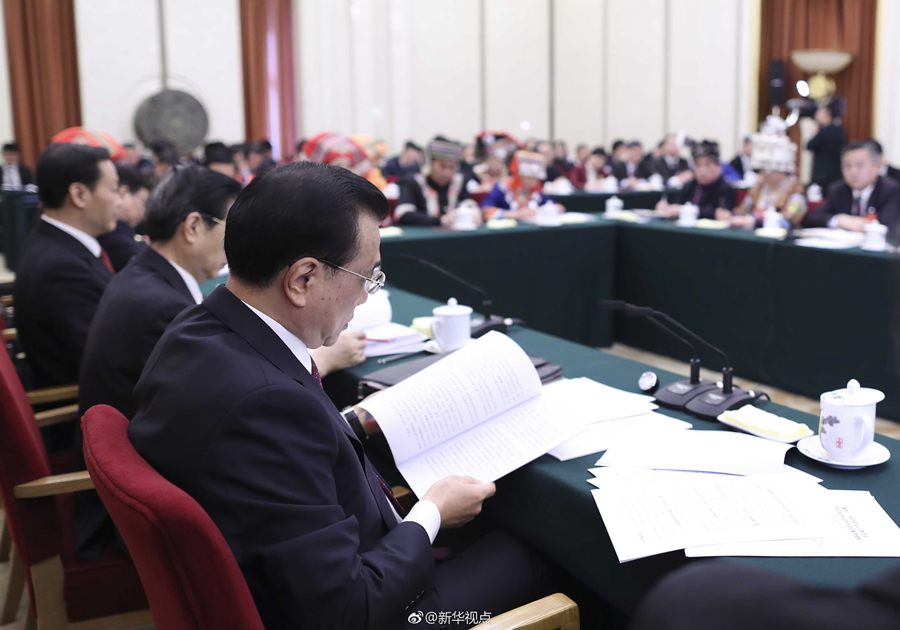 李克強來到廣西團