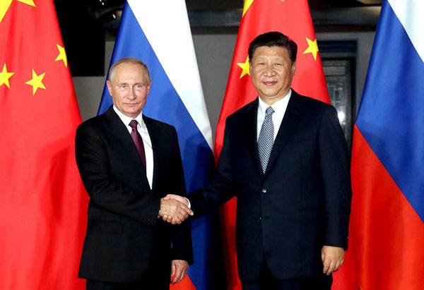 習近平會見俄羅斯總統普京