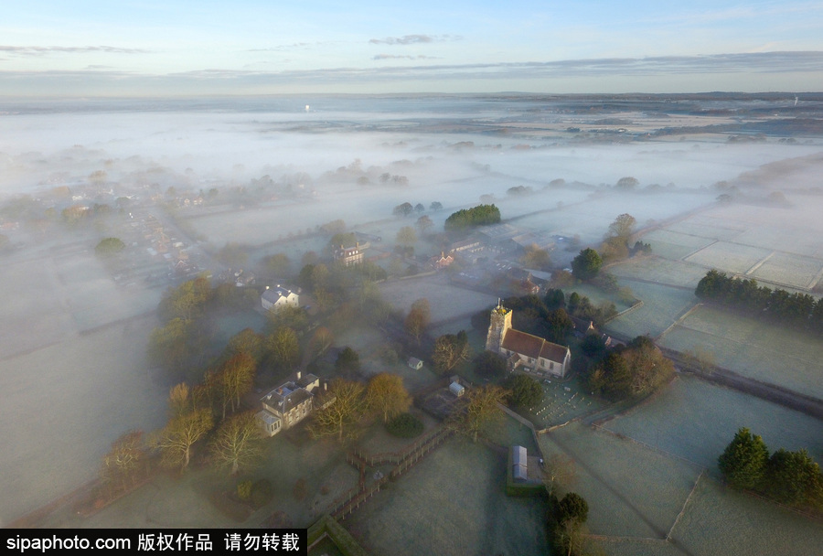 英國劉易斯鄉村美景 迷霧蒙蒙如夢如幻