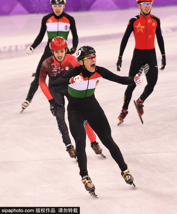 2018平昌冬奧會(huì)短道速滑：男子5000米接力A組決賽 中國隊(duì)摘銀
