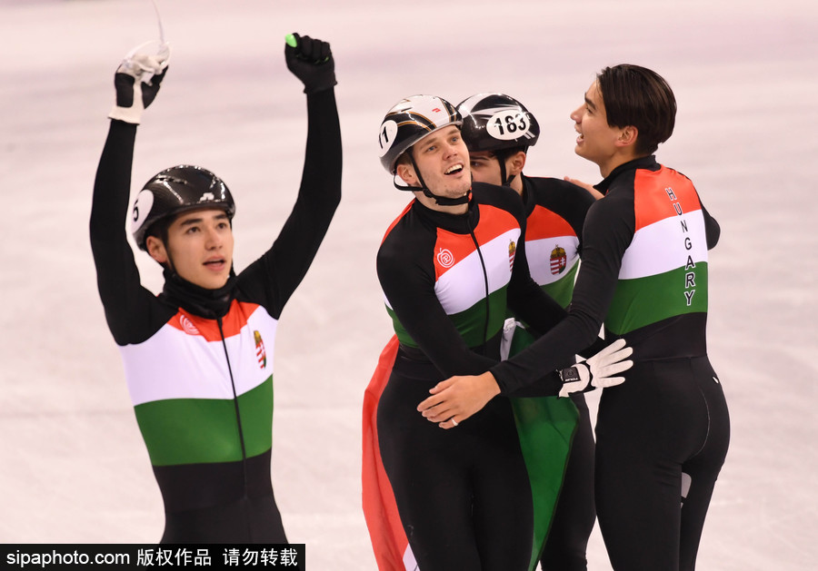 2018平昌冬奧會短道速滑：男子5000米接力A組決賽 中國隊(duì)摘銀
