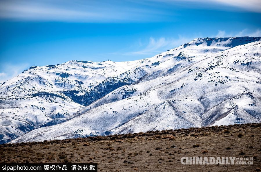 感受美國內華達州冬季風光 人煙稀少一望無垠
