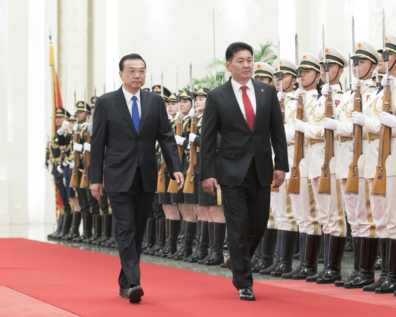 李克強(qiáng)同蒙古國總理呼日勒蘇赫舉行會談