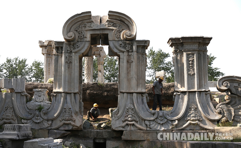 圓明園啟動遠(yuǎn)瀛觀遺址保護(hù)加固工作