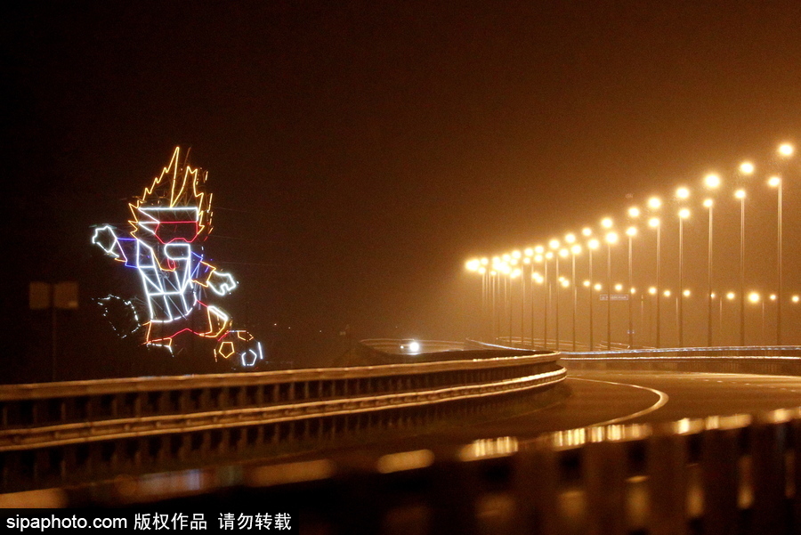 要不要這么萌！俄羅斯路邊一電力塔變身世界杯吉祥物