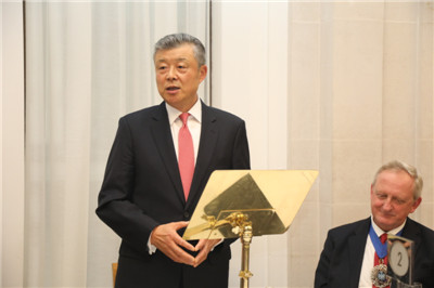 劉曉明大使在倫敦金融城“榮譽市民”授勛儀式上的講話：《堅定信心，共創未來》