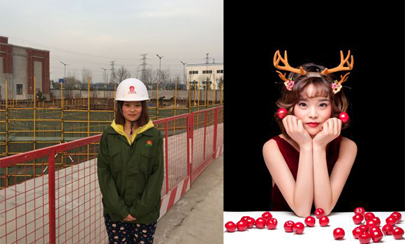 當(dāng)女工們脫下工裝走進(jìn)照相館 對(duì)比照讓人感嘆