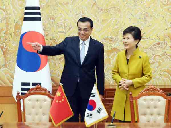 10張圖帶你了解李克強總理訪韓第一天